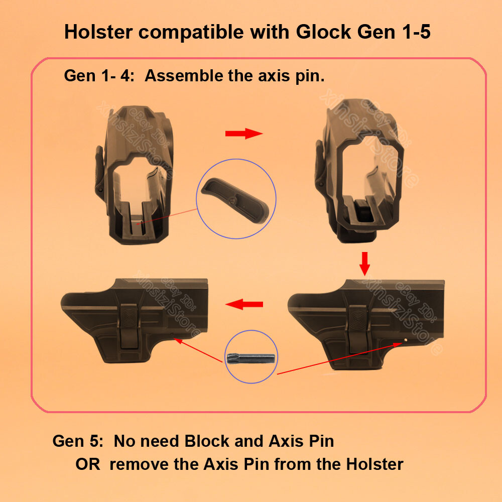 Tactical Holster OWB For Glock 23 17 19 19X 19T Elite force 19 17 32 23 Holster