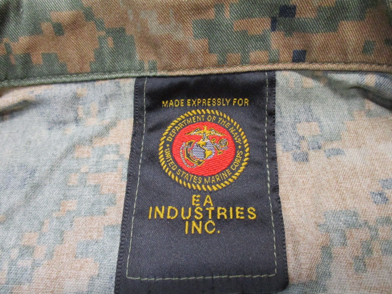 USMC WOODLAND MARPAT UNIFORM TOP UTILITIY CAMMIES SHIRT MARINE CORPS