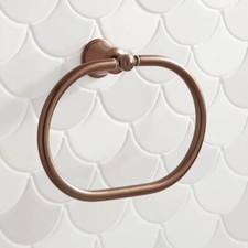 Signature Hardware 7-1/2" Wall Mount Cooper Towel Ring- Oil Rubbed Bronze