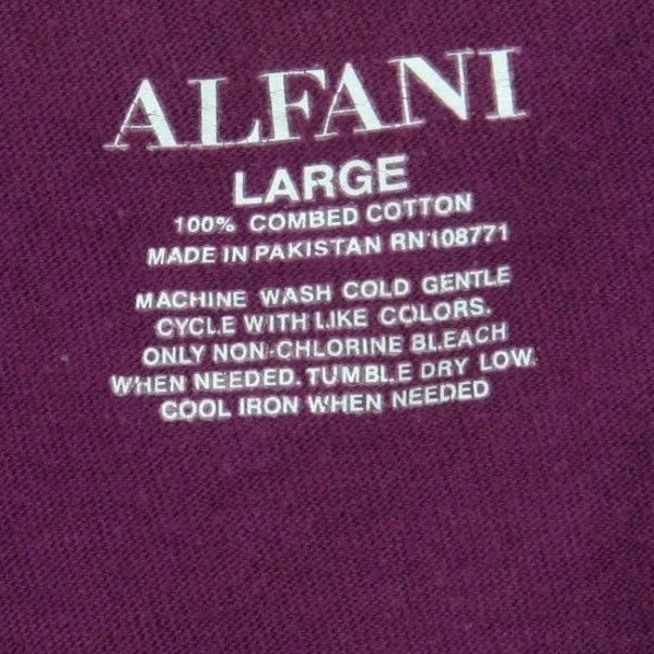 Camiseta Alfani Top Púrpura Algodón Para Hombre Camiseta Hombre Sólida Grande Manga Corta 1631 Foto 4 de 4