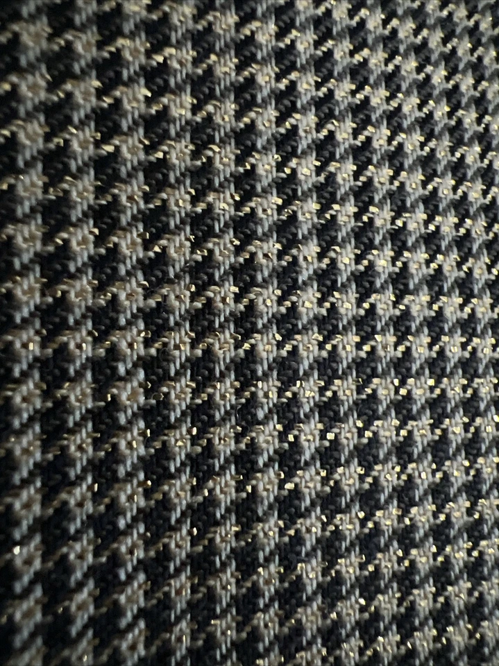 Chaqueta Blazer De Colección Jones NY Pata de Gallo Dorado Metálico Brillante Talla 10 Almohadillas para los Hombros Foto 2 de 4