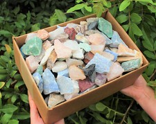 15 lb Bulk Garden Mix Assorted Rough Stones Clearance Box Raw Natural Rocks
