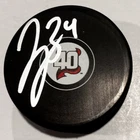 JAKE ALLEN SIGNED NEW JERSEY DEVILS HOCKEY PUCK W/ CASE COA