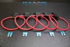 5 12 GAUGE ATC FUSE HOLDER W/ FUSE IN-LINE AWG WIRE COPPER 12 VOLT BLADE