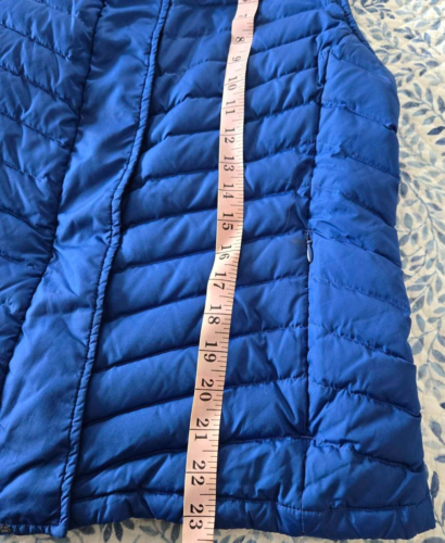 Talbots Vest Womens Medium Blue Pockets Duck Down Feather Fill Quilted Puffer - Picture 7 of 13