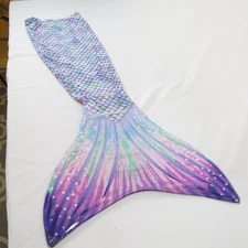 SUN TAILS Mermaid Tail Child's Girl's Costume Dress Up sz 6/7/8 Blue Green