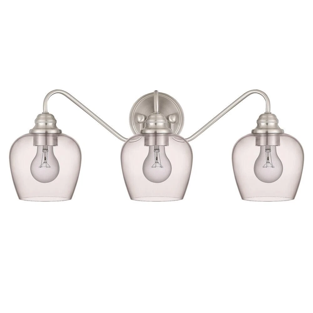 Patriot Lighting Shira Brushed Nickel 3 Light Vanity Light