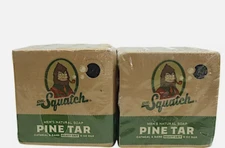 2 pack Dr. Squatch Men's Natural Soap Pine Tar ( Heavy Grip ) 5 oz. Soap Bar.