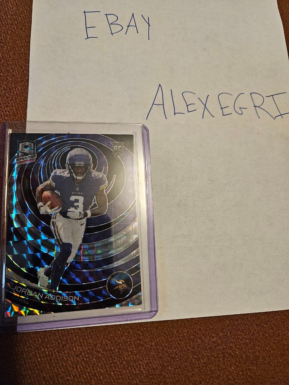 2023 Panini Spectra JORDAN ADDISON #129 Color-Match (RC) Interstellar Prizm /60