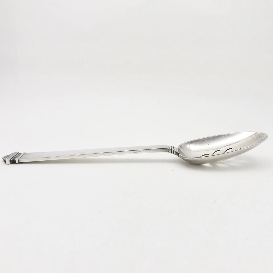 Tiffany Co Sterling Silver Hampton Pierced Tablespoon Serving Spoon Monogrammed - Image 4 of 4