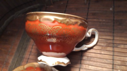 2tlg. Sammeltasse Gedeck Weimar Porzellan Katharina  Goldrand DDR - Bild 12 von 19