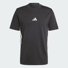 adidas men Essentials 3-Stripes Single Jersey Tee