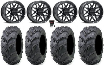 Raceline Krank 14'' Black Wheels 27'' Zilla Tires Can-Am Maverick X3