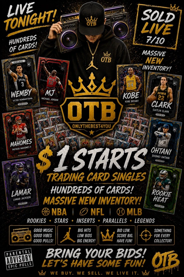 FRESH INVENTORY! • $1 STARTS • Sports Trading Card Singles