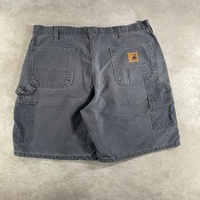 Vintage Carhartt Petrol Blue Grey Carpenter Shorts Men  s 37 Canvas 7.5" B25PTB