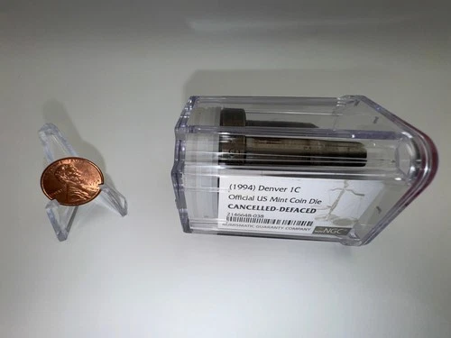 1994 D Official US Mint 1C Coin Retired Die NGC CANCELLED-DEFACED w/Lincoln 1¢