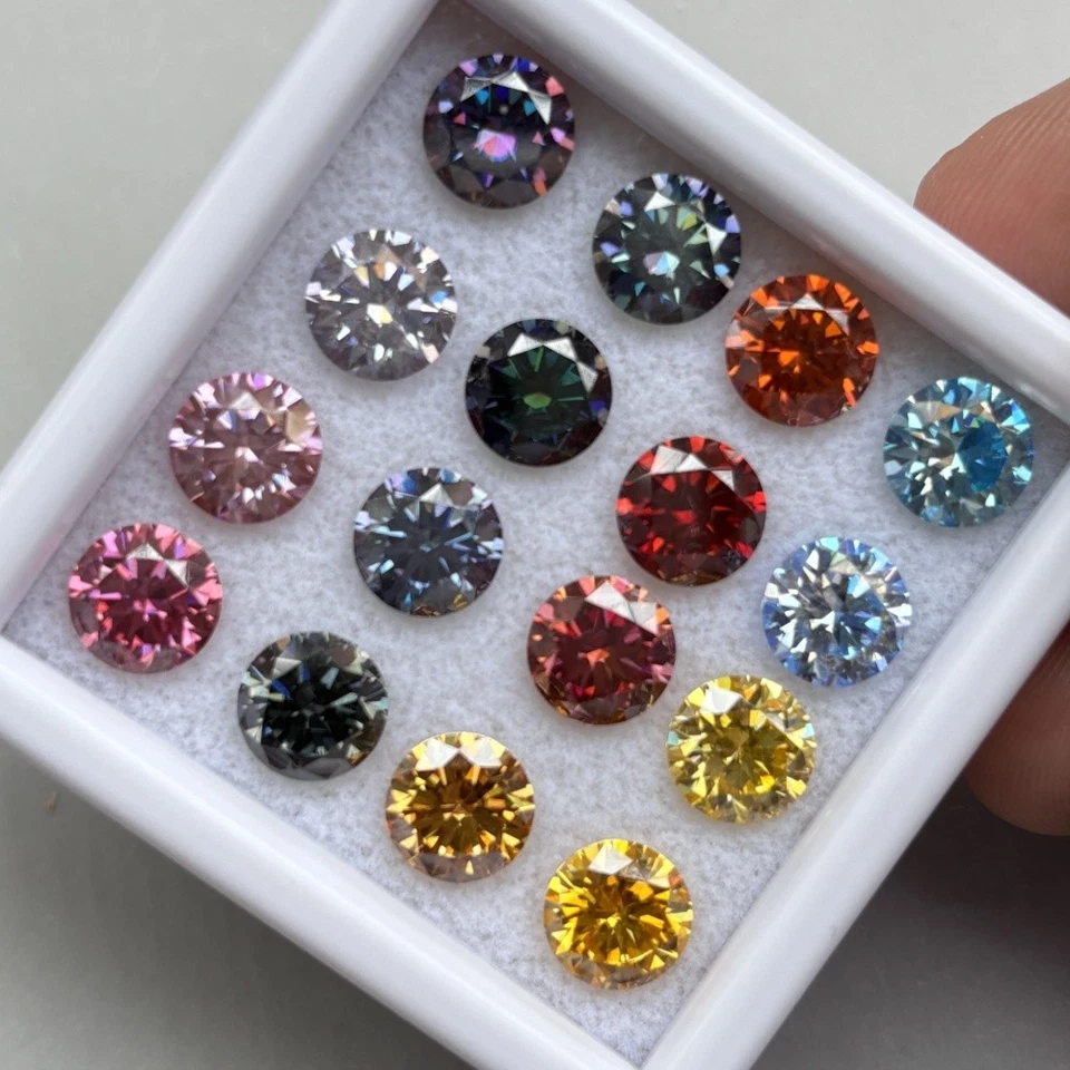 Multicolored Round Shaped 1PCS 5mm-11mm Loose Moissanite With GRA Certificate - Image 2 of 4