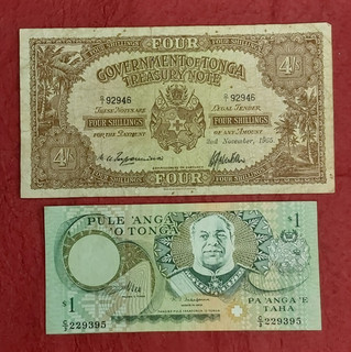 EEBC26469#TONGA BANKNOTES X 2 PCS
