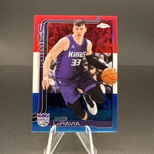 2025-26 Topps Chrome Basketball Jake LaRavia Red White & Blue Refractor #230