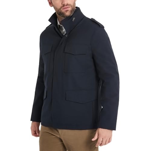 Ben Sherman Men's Beekman Casual Military Jacket Navy Small - Picture 3 of 5