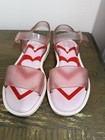 Mini Melissa Mar Big Girl's Sandals Size 2 Heart Clear Pink  — photo 3