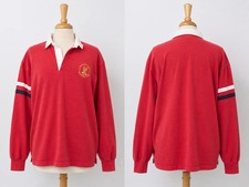 VIntage 80s Lands' End USA Rugby Football Union Shirt XXL Made in USA Cotton