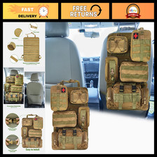 Tactical Vehicle Seat Back Organizer with 5 Detachable Molle Pouches - Fits Jeep
