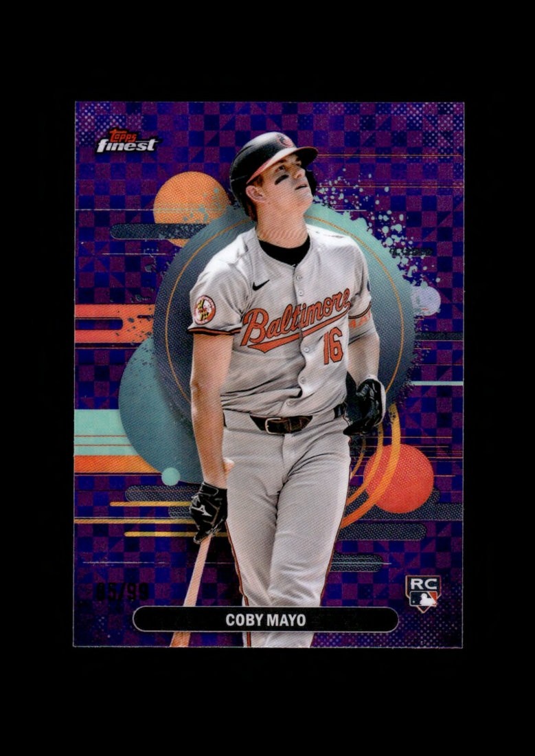 2025 Topps Finest: #188 Coby Mayo Uncommon Purp Ref /99 RC NM-MT OR BETTER