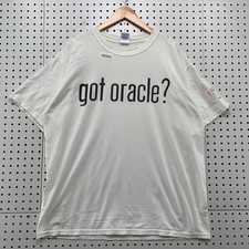 Vintage Got Oracle T Shirt Mens XL White Got Milk Parody Funny Cyber Punk Y2K