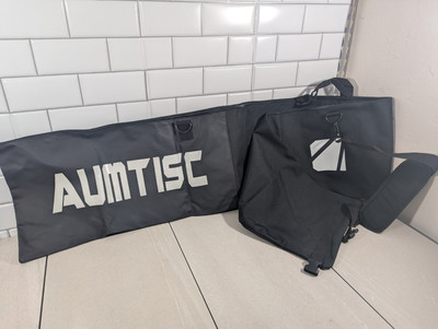 AUMTISC Ski Bag Roll Up Adjustable Length Black 79'' x 13.5'' Handles Crossbody