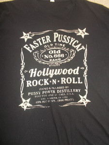 FASTER PUSSYCAT ORIGINAL OLD No.666 BAND HOLLYWOOD CONCERT MEN'S T-SHIRT SIZE XL