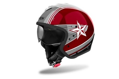 Airoh J 110 COMMAND Burgundy Gloss Crossover Helmet
