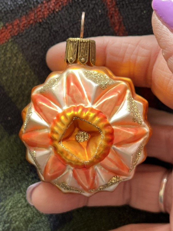 Nieman Marcus Hand Blown Glass Christmas Ornament 