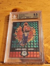 2019-20 Panini Mosaic - Jam Masters LeBron James #16 Green Mosaic Prizm  9.5