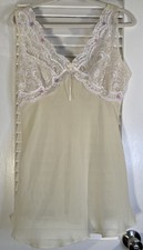 Seductive Wear by Cinema Etoile Lingerie Short Nightie Sheer Yellow Negligee L