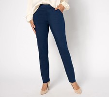 Belle by Kim Gravel MegaModl Chic Straight Leg Pant-Pageant Blue-Tall 12 A667580
