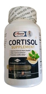 Alliwise Cortisol Supplement For Bone & Heart Health - 120 Capsules -Exp 01/2027