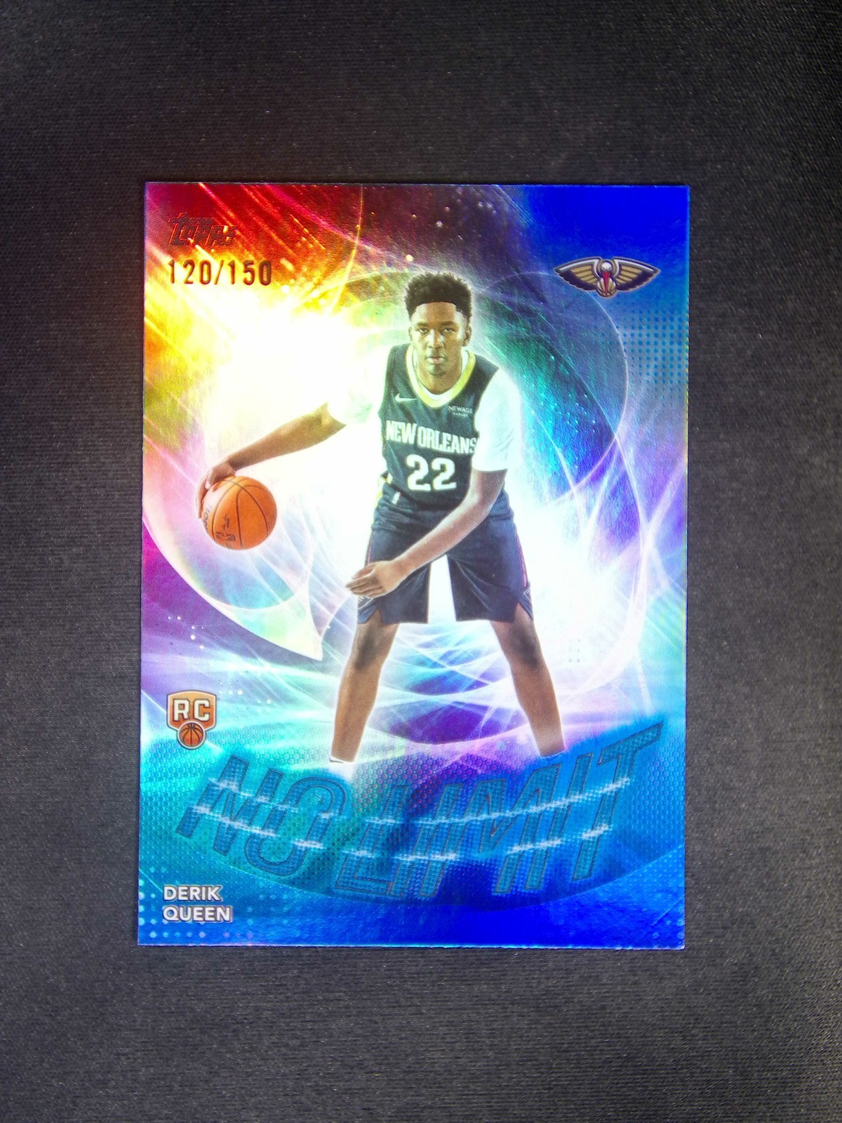 2025-26 Topps Flagship NBA Derik Queen RC Rookie No Limit Blue Rainbow /150