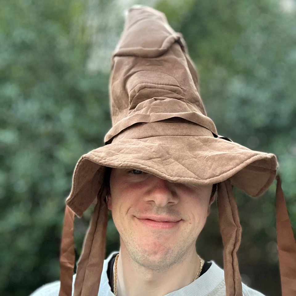 Harry Potter Sorting Hat Brown Wizard Hat Magical Hogwarts Cosplay Costume - Image 2 of 4