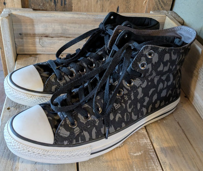 Converse All Stars Chucks Gr. 43 Schwarz - grau Animal Print 2 x getragen Topp!