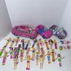 Polly Pocket Dolls Collection Set Large Lot 28 Dolls 5 Pets, 3 Cars & ++Vintage