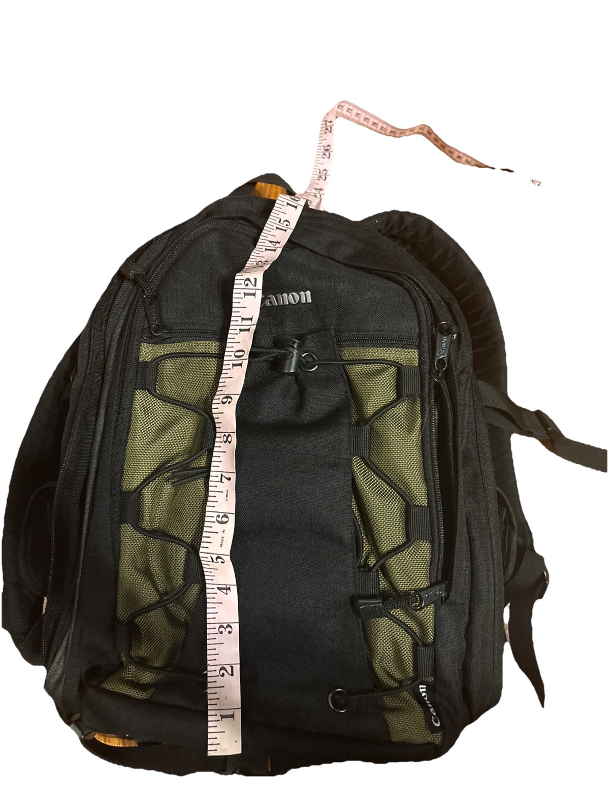 Canon Deluxe Camera Backpack 200EG Bag Green w/ Padded Dividers  Nice!!