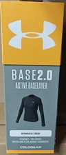 Under Armour Women UA ColdGear Base 2.0 Crew Long Sleeve Shirt-Size Small 