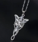 New Lord of The Rings Arwen's Necklace Evenstar Pendant Crystal Silver Chain