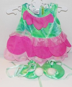 Build A Bear Clothes GREEN Mixed Lot Outfits #305