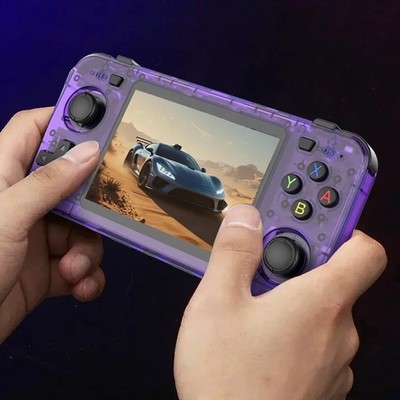 New R36H Retro Handheld Gaming Console Device 3.5'' IPS Screen 64-128 GB Storage
