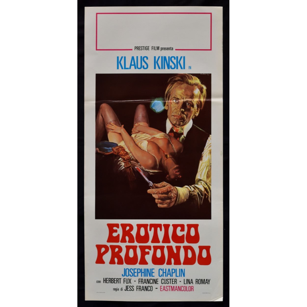 Locandina originale film Erotico profondo (1976) - Regia di Jesús Franco