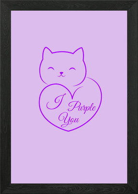 I Purple You Katze Gerahmtes Wandbild Poster Leinwanddruck Bild