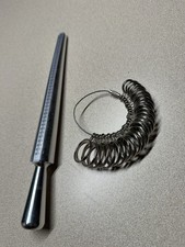 Ring Sizer Set Metal Mandrel Steel Gauge Kit Finger Size Measure Sizing Tools HO