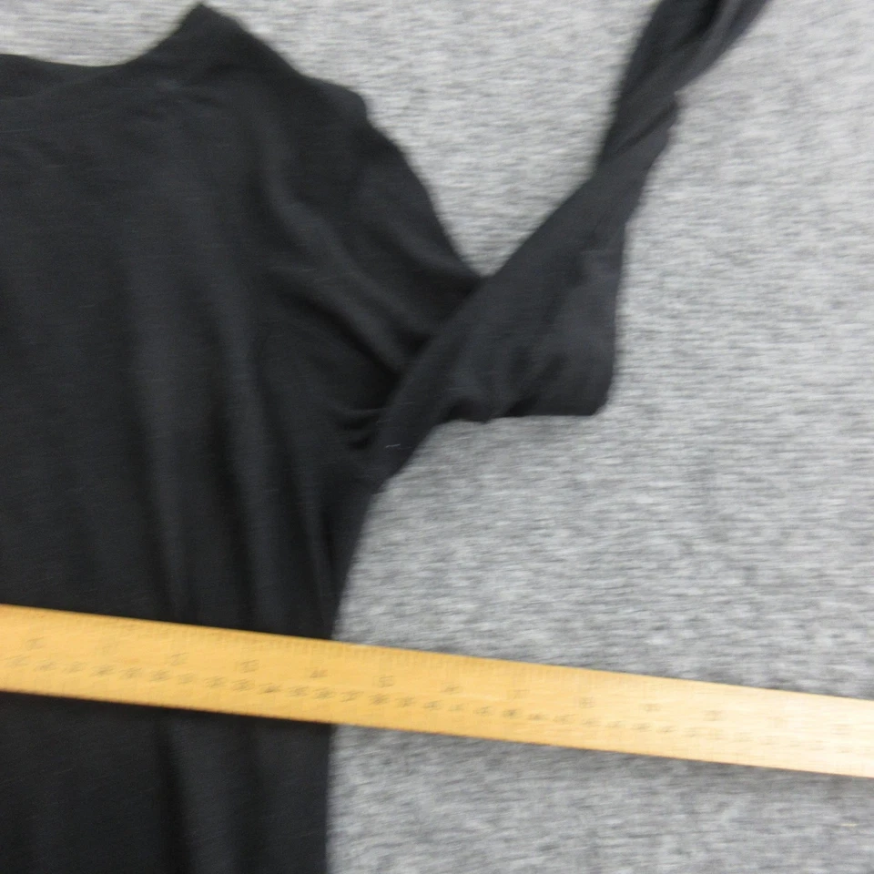 Camisa Lululemon Mujer Pequeña Negra Manga Larga Cuello Redondo Atlética Yoga Top Activo Foto 3 de 4